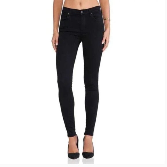 REVOLVE x Agolde Women’s Jeans High Rise Jet Black Filter Free Sophie 26 - Picture 4 of 15